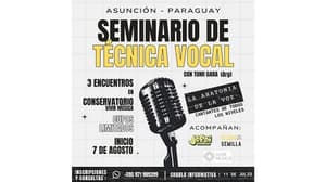 Tomi Gara lidera seminario de técnica vocal en Asunción: “La Anatomía de la Voz”