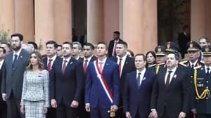 Santiago Peña llegó tarde al acto por la Independencia