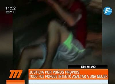 Vecinos linchan a joven
