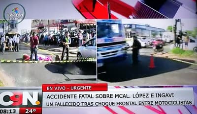 Hombre muere en choque de motos