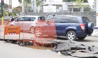Lluvia arrasa zona de obras recién culminadas
