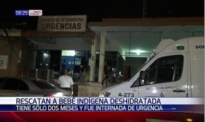 Bebé indígena es rescatada en estado de deshidratación