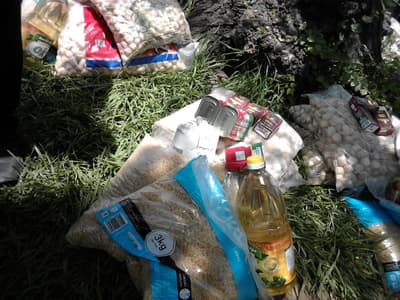 Usan víveres estatales para pedir votos