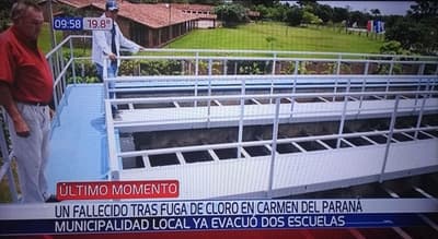 Un fallecido en fuga de cloro en Carmen del Paraná
