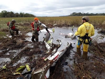 Comparten las primeras imágenes de la avioneta siniestrada