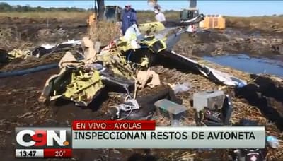Restos de avioneta del MAG serán llevados a la capital