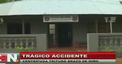 Niño pierde un brazo en accidente casero