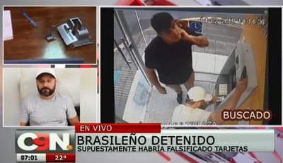 Capturan a sospechoso de clonar tarjetas