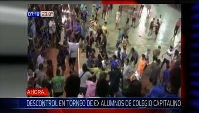 Torneo de exalumnos termina en batalla campal