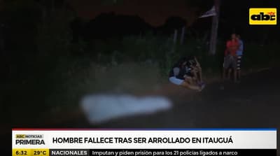 Hombre fallece tras ser arrollado en Itauguá