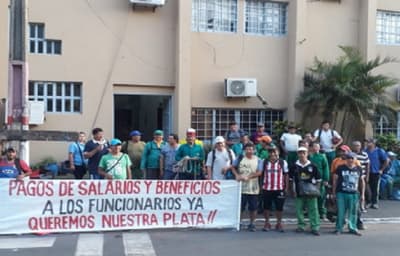 Funcionarios continúan con toma de la Municipalidad de Lambaré