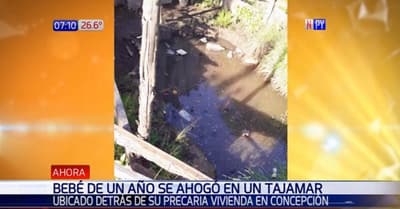 Bebé fallece tras caer a un tajamar en Concepción