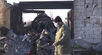 Revelan video del desplome de avión ucraniano