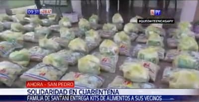 Familia reparte su producción a afectados por cuarentena