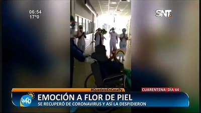Enfermera supera el coronavirus y se retira en medio de aplausos