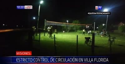 Policía interviene partido de vóley en plena cuarentena