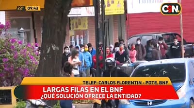 Beneficiarios del IPS forman largas filas en sucursales del BNF