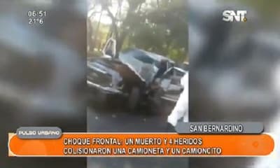 Choque en San Bernardino deja como saldo un fallecido y cuatro heridos