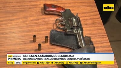Detienen a guardia por disparar contra vehículos estacionados