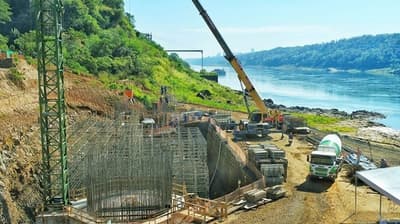 Segundo puente sobre el Paraná toma forma tras un año de trabajos