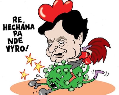 Euclides dice estar mejor y lo demuestra con una caricatura