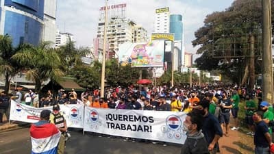 Trabajadores del Este exigen reapertura de fronteras en protesta