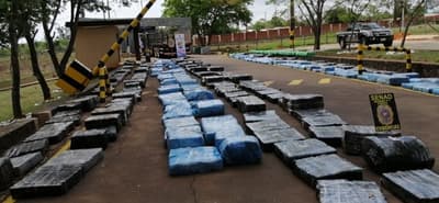 Senad incautan más de 10.000 kilos de marihuana prensada en Pirapó