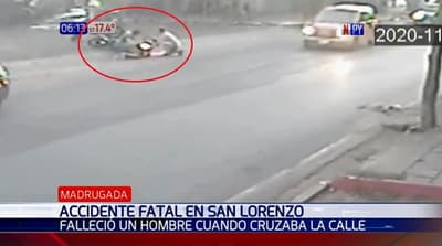 Motociclista muere tres embestir contra peatón en San Lorenzo