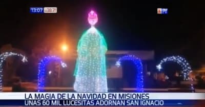 Con 60.000 luces homenajean al personal de blanco en Misiones