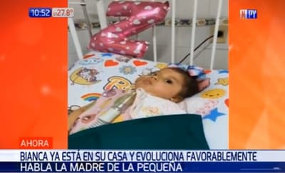 Avance en Bianca se observará en 20 días, dice madre