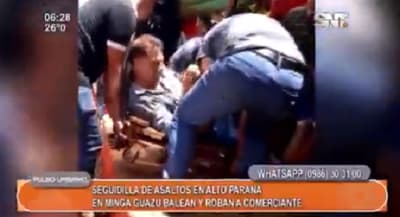 Hieren a propietario y roban G. 4 millones de comercio en Minga Guazú