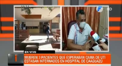 Tres pacientes fallecen a la espera de terapia intensiva en Caaguazú