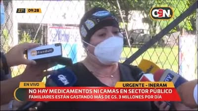 Desesperación llega al personal de blanco en el INERAM