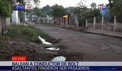 Asaltantes balean a conductor de plataforma Bolt