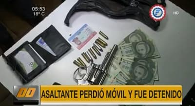 Asaltante pierde móvil y es detenido en Luque