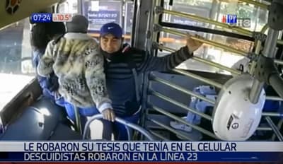Estudiante pierde su tesis en teléfono robado por descuidista