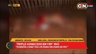 Hallan tres cadáveres con un cartel de advertencia en Yby Yaú