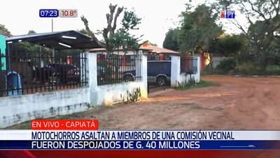 Motochorros se llevan G. 40 millones de miembros de comisión vecinal