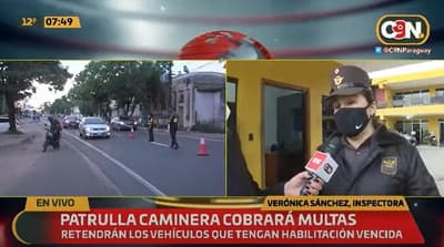 Caminera comenzará a controlar y multar por vencimiento de habilitación