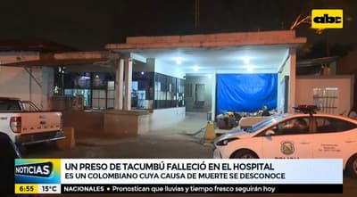 Colombiano recluso de Tacumbú muere en Hospital de Barrio Obrero