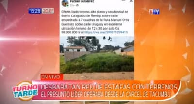Cuatro personas detenidas tras denuncia de venta irregular de terreno