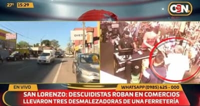 Descuidistas hurtan desmalezadoras de ferretería de San Lorenzo