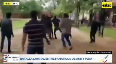 Colorados y liberales se trenzan a golpes en San Joaquín