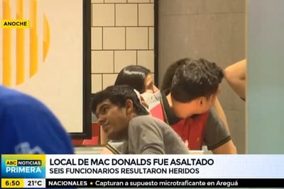 Asaltan local de McDonald's sobre Eusebio Ayala