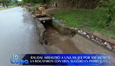 Raudal arrastra a mujer por 100 metros en Pedro Juan Caballero