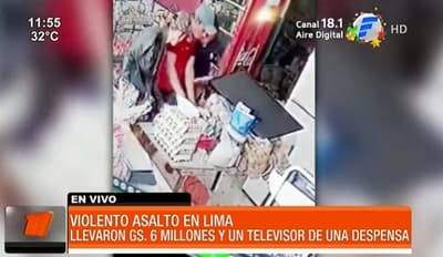 Delincuentes asaltan despensa en Lima