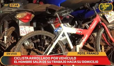 Ciclista muere arrollado en Franco