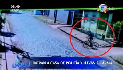 Delincuente roba en vivienda de un subcomisario y se lleva su arma
