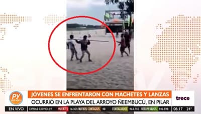 Registran pelea con machetes y lanzas en Pilar