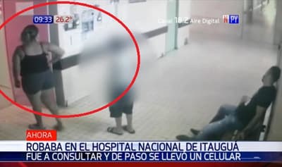 Captan a mujer robando en hospital
